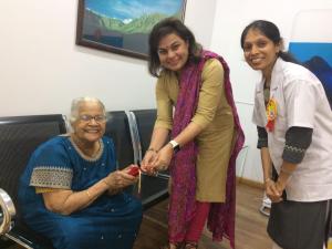 Patient family with Shreya Hearing Clinic staff